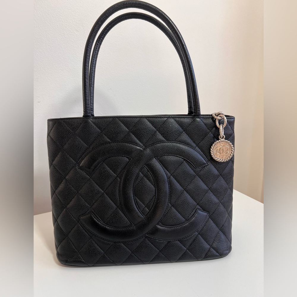 Chanel Caviar Leather Medallion Tote